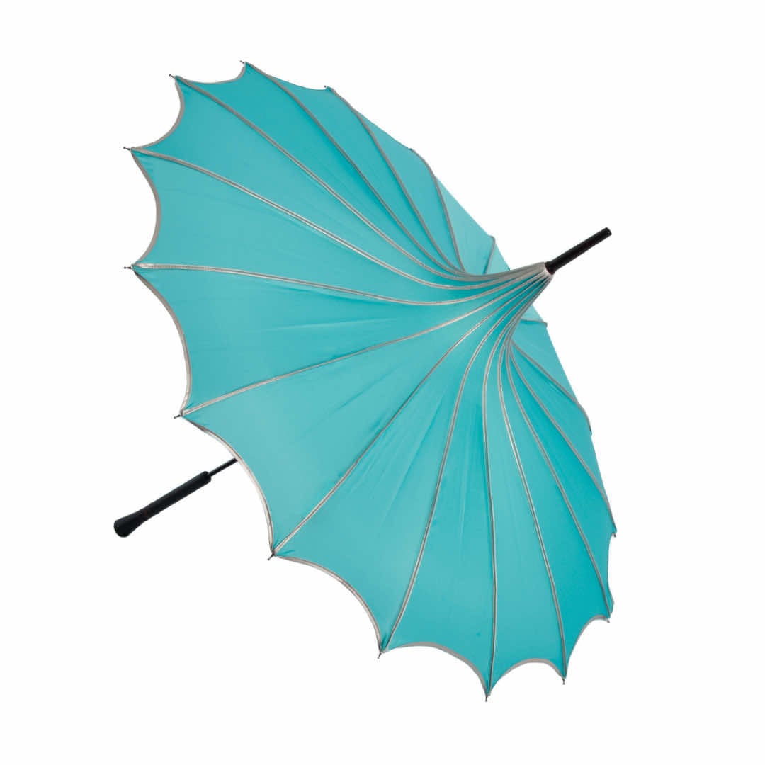 Audrey Hepburn would love this tiffany blue parasol. | Nola Fabiola